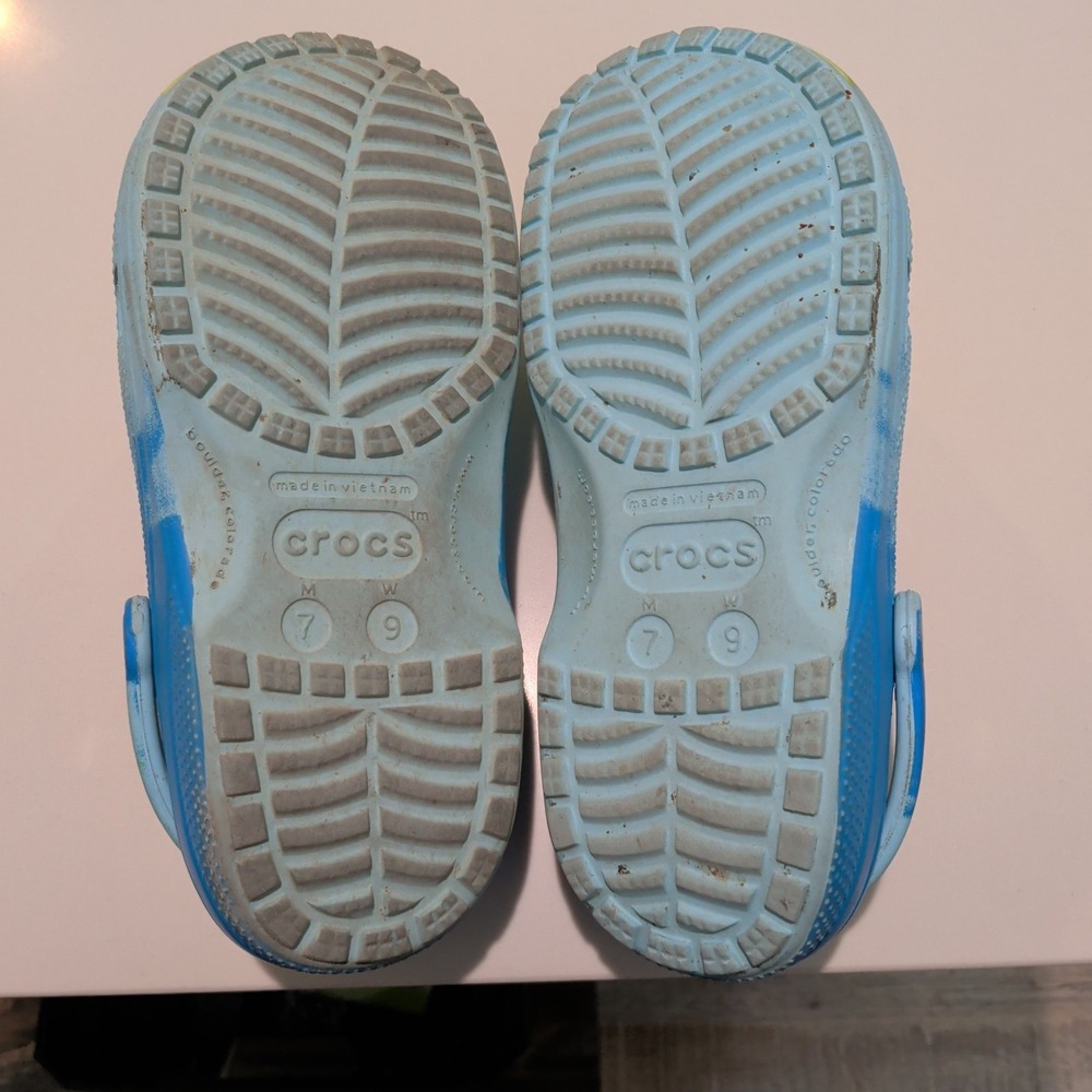 Crocs Classic Womens Size 9 shoes blue green comfort clogs sandals - Picture 6 of 6